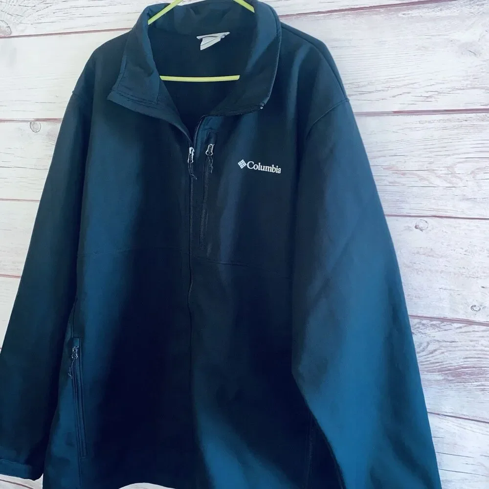 Columbia Ascender Men’s 3XL Black Softshell Jacket Full Zip Outdoor